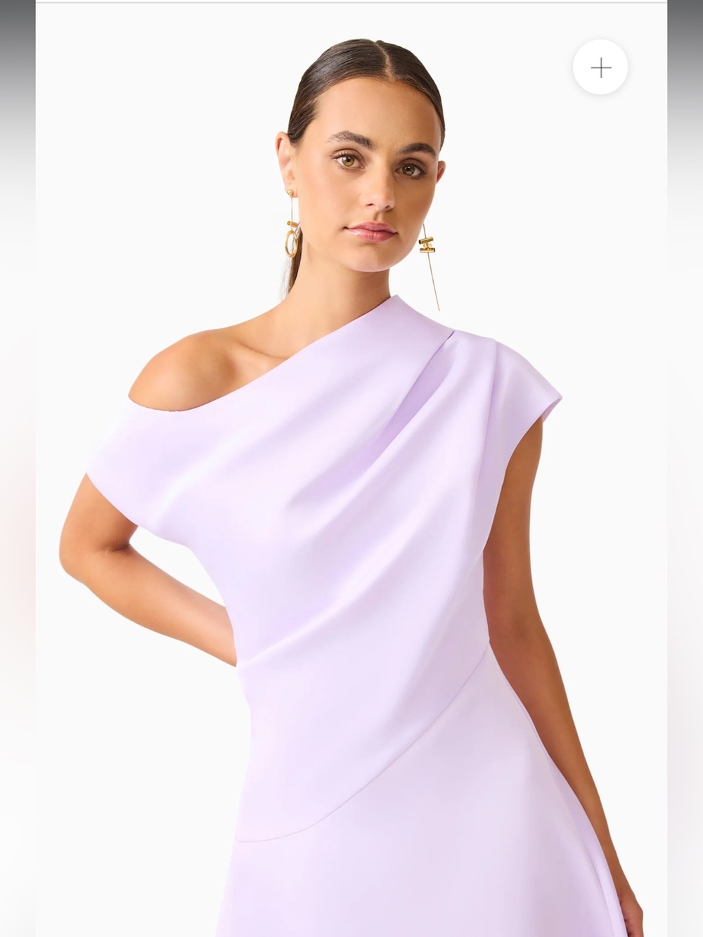 elliatt marissa purple one shoulder asymmetrical hem maxi gown dress size Large - Picture 12 of 14